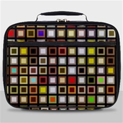 Squares Colorful Texture Modern Art Full Print Lunch Bag by Sudhe