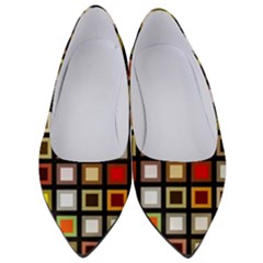 Squares Colorful Texture Modern Art Women s Low Heels