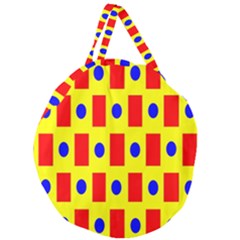 Pattern Design Backdrop Giant Round Zipper Tote by Sudhe