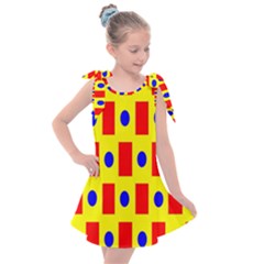 Pattern Design Backdrop Kids  Tie Up Tunic Dress by Sudhe