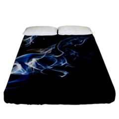 Smoke Flame Dynamic Wave Motion Fitted Sheet (king Size) by Sudhe