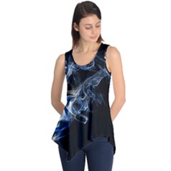 Smoke Flame Dynamic Wave Motion Sleeveless Tunic by Sudhe