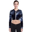 Smoke Flame Dynamic Wave Motion Long Sleeve Zip Up Bomber Jacket View1