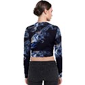 Smoke Flame Dynamic Wave Motion Long Sleeve Zip Up Bomber Jacket View2