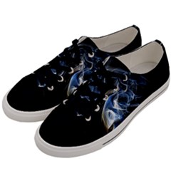 Smoke Flame Dynamic Wave Motion Men s Low Top Canvas Sneakers by Sudhe