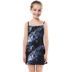 Smoke Flame Dynamic Wave Motion Kids  Summer Sun Dress by Sudhe