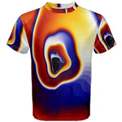 Fractal Art Paint Pattern Texture Men s Cotton Tee by Sudhe