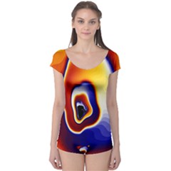 Fractal Art Paint Pattern Texture Boyleg Leotard  by Sudhe