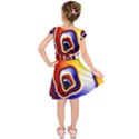 Fractal Art Paint Pattern Texture Kids  Short Sleeve Dress View2