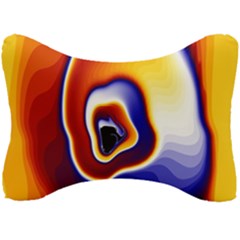 Fractal Art Paint Pattern Texture Seat Head Rest Cushion by Sudhe