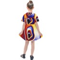 Fractal Art Paint Pattern Texture Kids  Sailor Dress View2