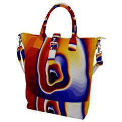 Fractal Art Paint Pattern Texture Buckle Top Tote Bag