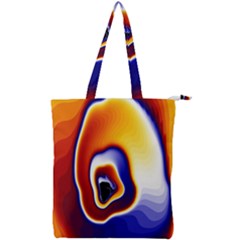 Fractal Art Paint Pattern Texture Double Zip Up Tote Bag