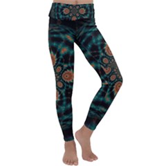 Abstract Digital Geometric Pattern Kids  Lightweight Velour Classic Yoga Leggings