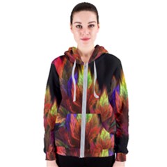 Abstract Digital Art Fractal Women s Zipper Hoodie by Sudhe