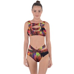 Abstract Digital Art Fractal Bandaged Up Bikini Set  by Sudhe