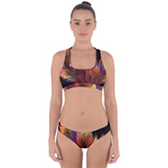 Abstract Digital Art Fractal Cross Back Hipster Bikini Set by Sudhe