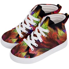 Abstract Digital Art Fractal Kids  Hi-top Skate Sneakers by Sudhe