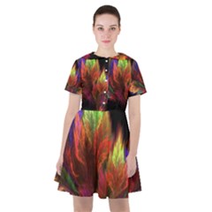 Abstract Digital Art Fractal Sailor Dress