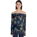 Abstract Digital Art Fractal Off Shoulder Long Sleeve Top View1