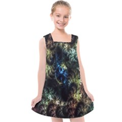 Abstract Digital Art Fractal Kids  Cross Back Dress by Sudhe