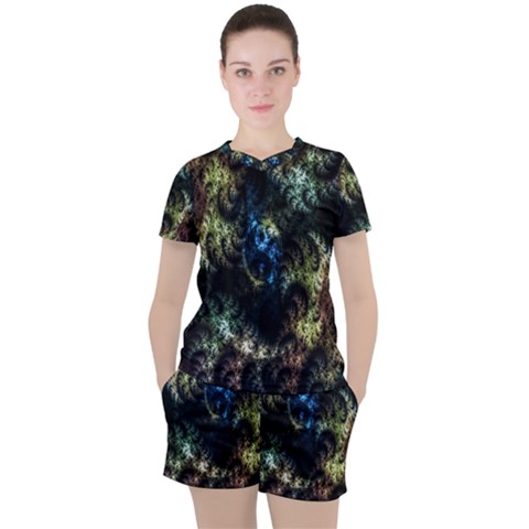 Abstract Digital Art Fractal Women s Tee And Shorts Set by Sudhe