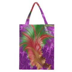 Fractal Purple Green Orange Yellow Classic Tote Bag by Sudhe