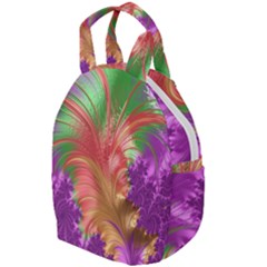 Fractal Purple Green Orange Yellow Travel Backpacks