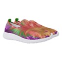 Fractal Purple Green Orange Yellow Women s Slip On Sneakers View3