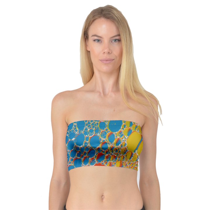 Bubbles Abstract Lights Yellow Bandeau Top