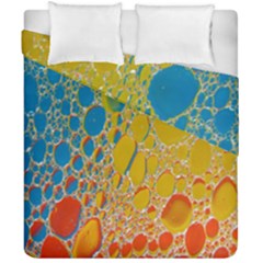 Bubbles Abstract Lights Yellow Duvet Cover Double Side (california King Size) by Sudhe