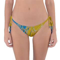 Bubbles Abstract Lights Yellow Reversible Bikini Bottom by Sudhe