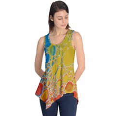 Bubbles Abstract Lights Yellow Sleeveless Tunic by Sudhe