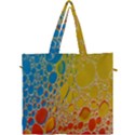 Bubbles Abstract Lights Yellow Canvas Travel Bag View1