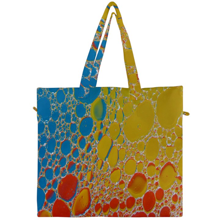 Bubbles Abstract Lights Yellow Canvas Travel Bag