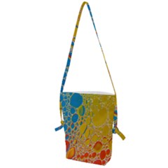 Bubbles Abstract Lights Yellow Folding Shoulder Bag by Sudhe