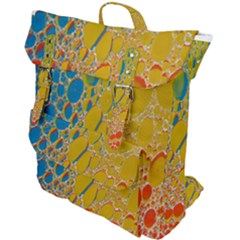 Bubbles Abstract Lights Yellow Buckle Up Backpack