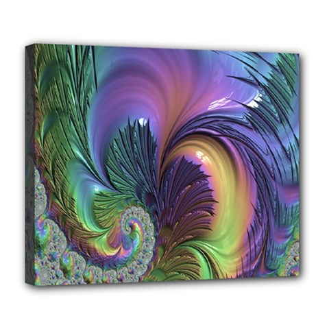 Fractal Artwork Art Swirl Vortex Deluxe Canvas 24  X 20  (stretched) by Sudhe