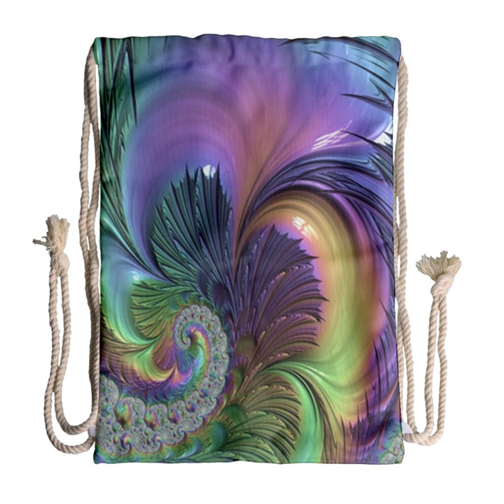 Fractal Artwork Art Swirl Vortex Drawstring Bag (Large)