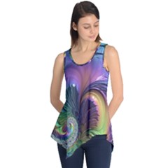 Fractal Artwork Art Swirl Vortex Sleeveless Tunic by Sudhe