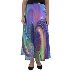 Fractal Artwork Art Swirl Vortex Flared Maxi Skirt by Sudhe