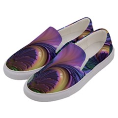 Fractal Artwork Art Swirl Vortex Men s Canvas Slip Ons by Sudhe