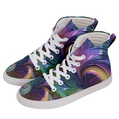 Fractal Artwork Art Swirl Vortex Men s Hi-top Skate Sneakers by Sudhe