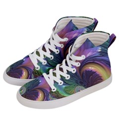 Fractal Artwork Art Swirl Vortex Women s Hi-top Skate Sneakers by Sudhe