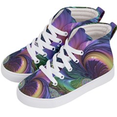 Fractal Artwork Art Swirl Vortex Kids  Hi-top Skate Sneakers by Sudhe