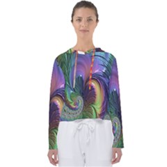 Fractal Artwork Art Swirl Vortex Women s Slouchy Sweat by Sudhe