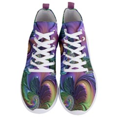 Fractal Artwork Art Swirl Vortex Men s Lightweight High Top Sneakers by Sudhe