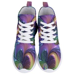 Fractal Artwork Art Swirl Vortex Women s Lightweight High Top Sneakers by Sudhe