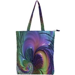 Fractal Artwork Art Swirl Vortex Double Zip Up Tote Bag by Sudhe