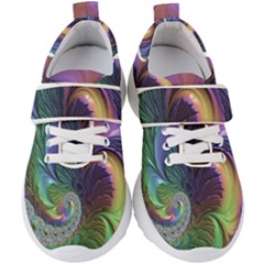 Fractal Artwork Art Swirl Vortex Kids  Velcro Strap Shoes by Sudhe